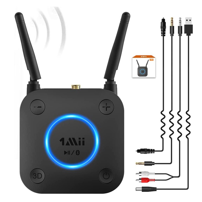 Receptor audio Bluetooth 5.0, Hi-Fi 3D Surround, raza lunga, AUX 3.5 mm, aptX HD si aptX-LL - imagine 8